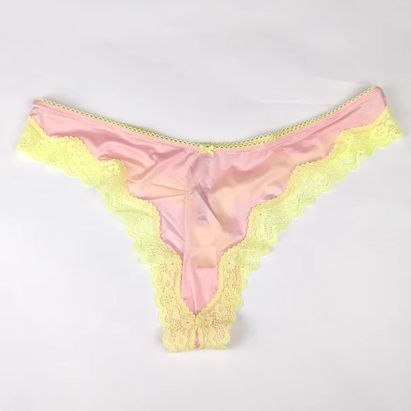 Victoria's Secret Tease High-Leg Scoop Thong Panty- NWT - Pretty Blossom - Picture 1 of 4